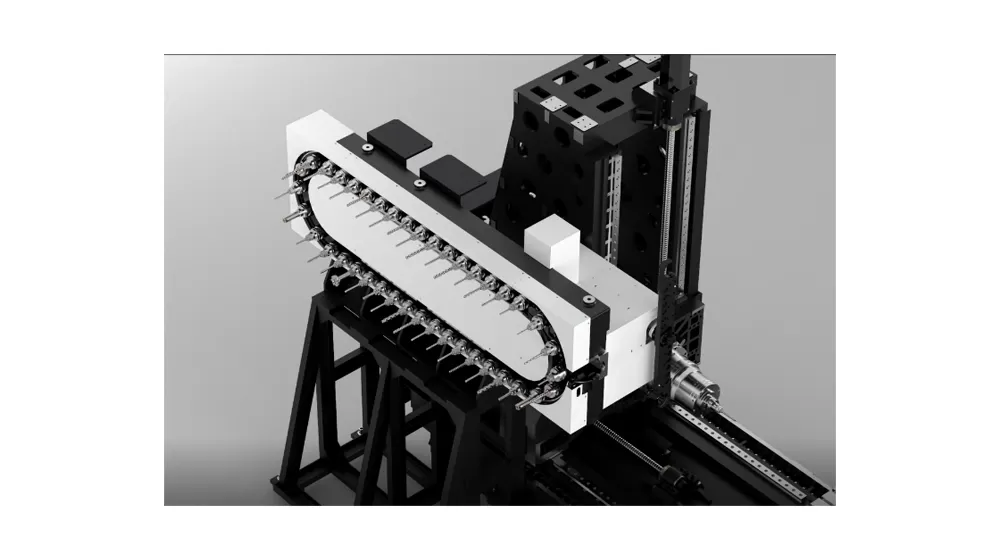 Magazine d'outils montés au sol de type chaîne 40t